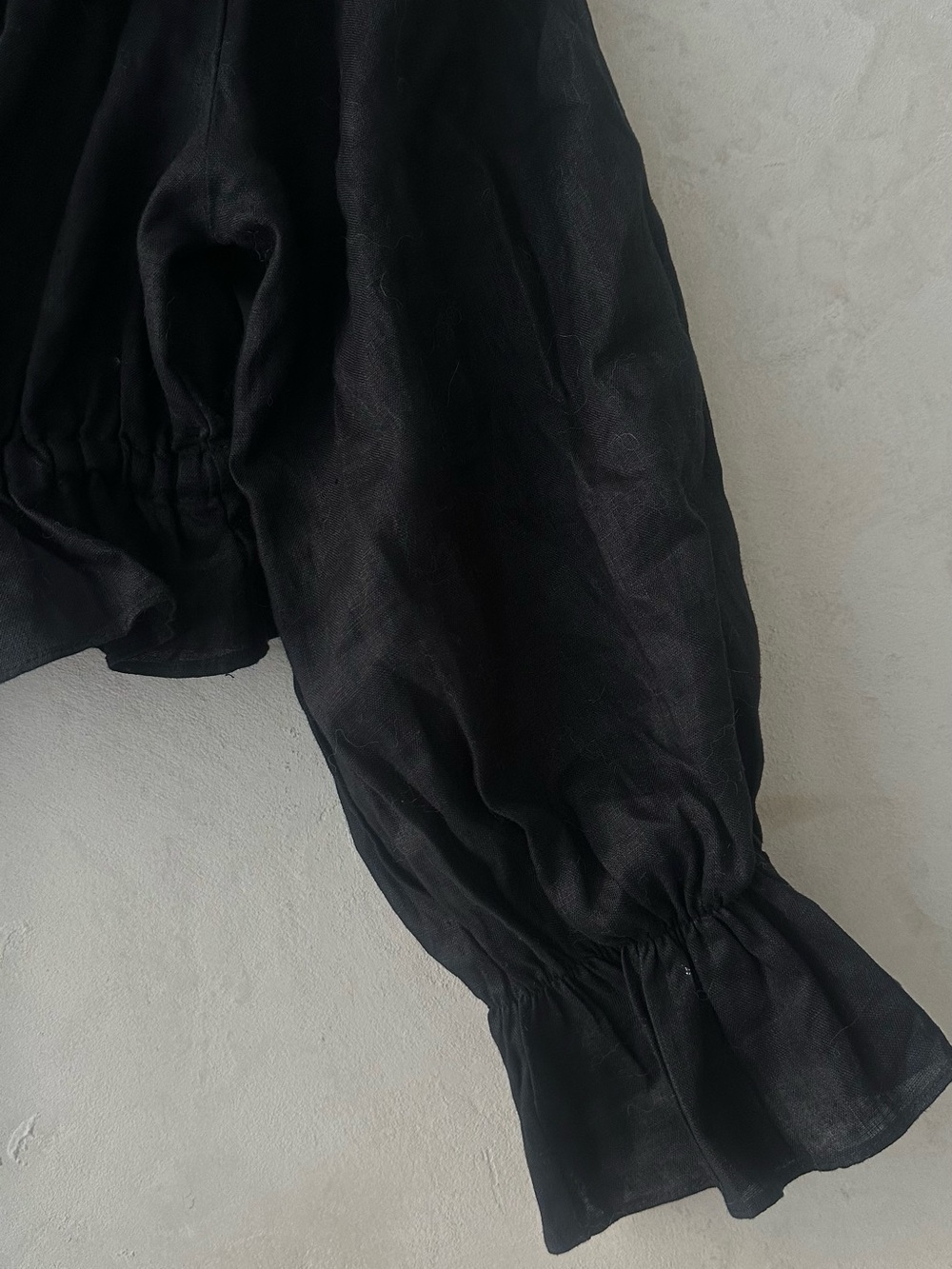 DISSH 100% Linen Off-the-Shoulder Ruffle Crop Top | Size 8 - Picture 6 of 10